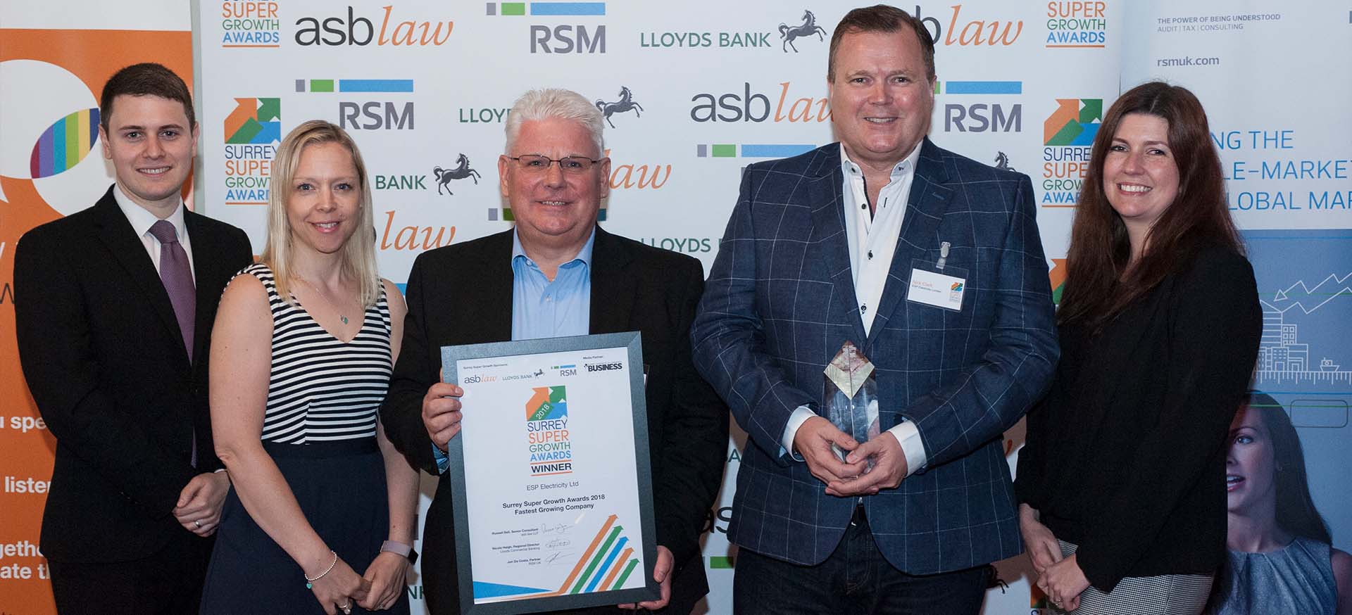 ESP Electricity recognised as Surrey’s fastest growing company